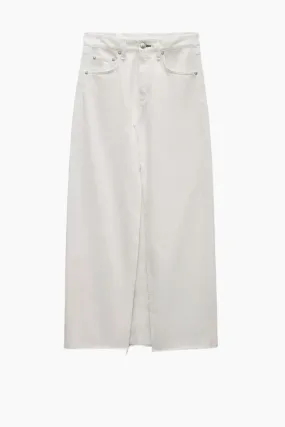 Rag & Bone Avery Denim Skirt - Ecru