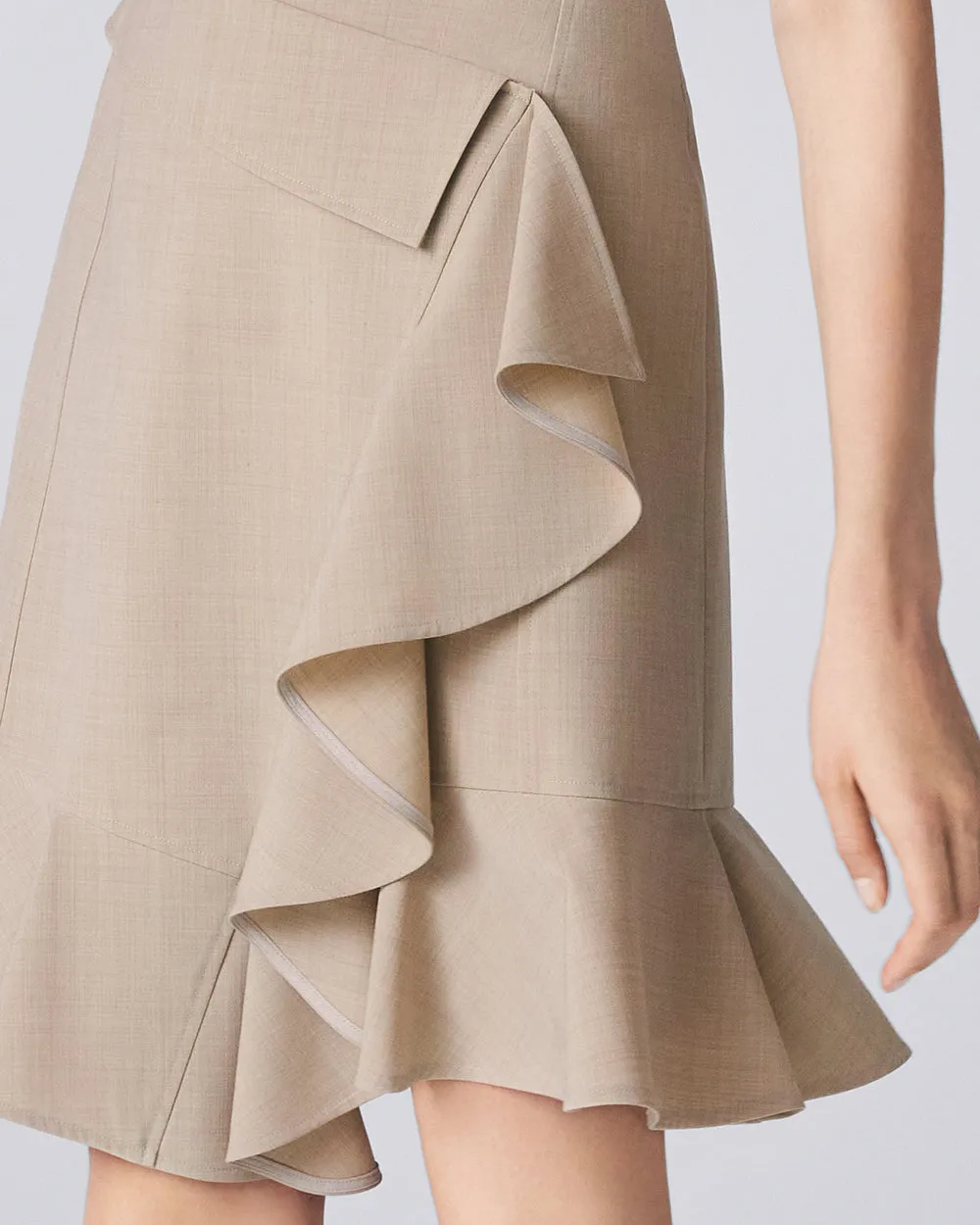 Sand Beige Water Stone Skirt