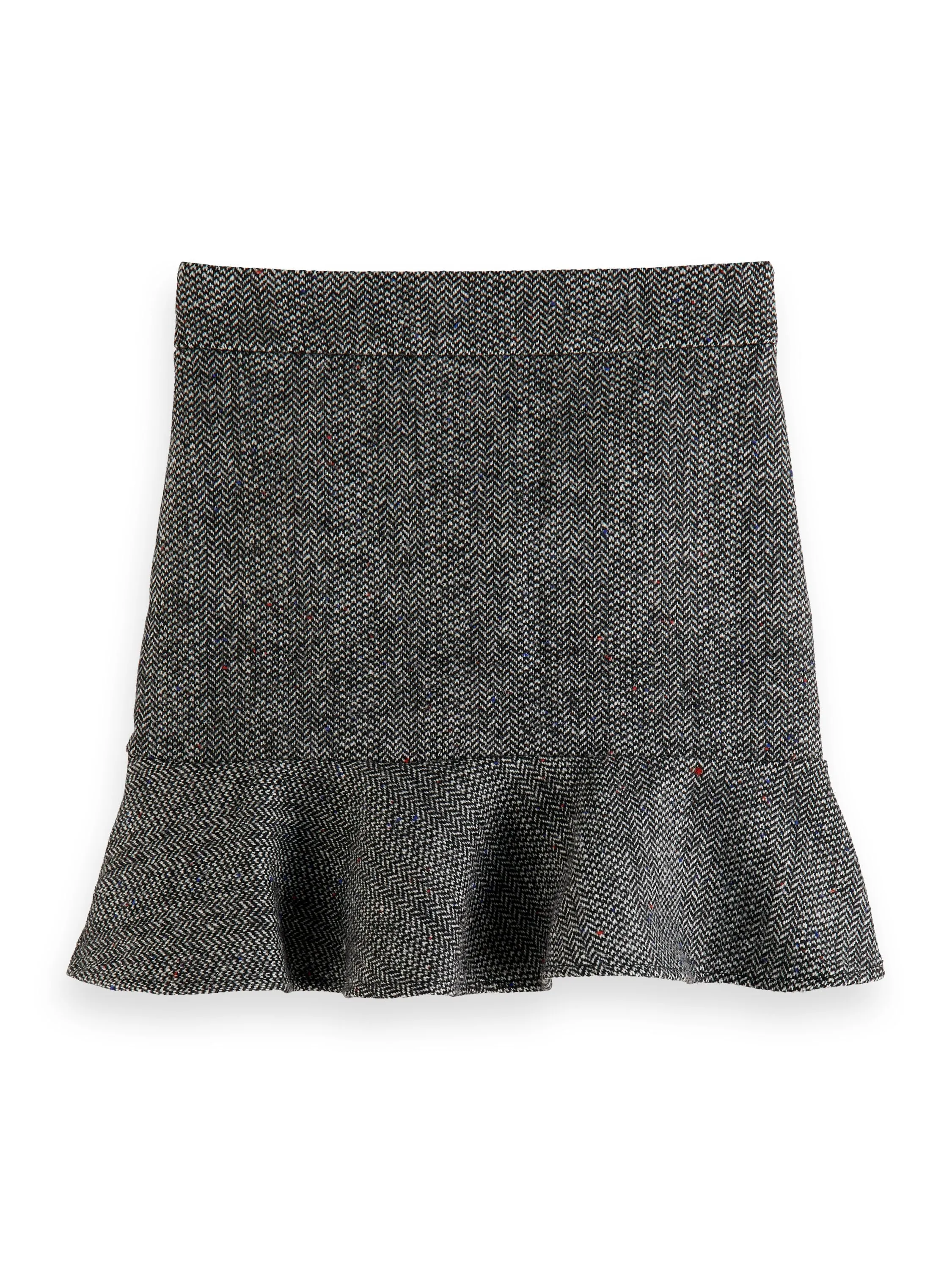 SCOTCH AND SODA FW23 Herringbone Wool Blend Mini Skirt all