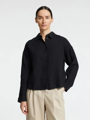 Selected Femme Linnie linen shirt Black