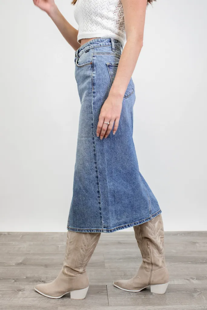 Summer House Denim Midi Skirt