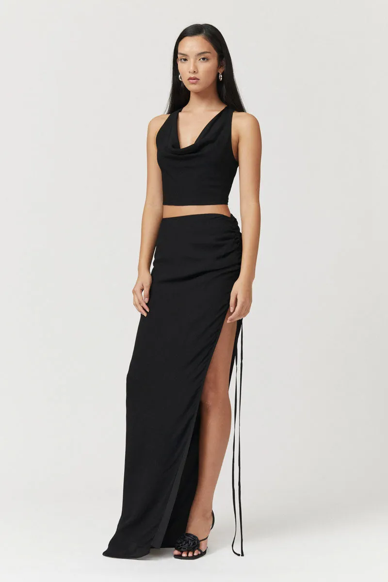 Tanya Rouched Skirt - Black