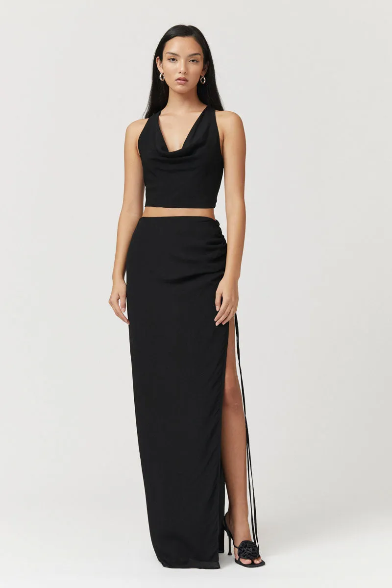 Tanya Rouched Skirt - Black