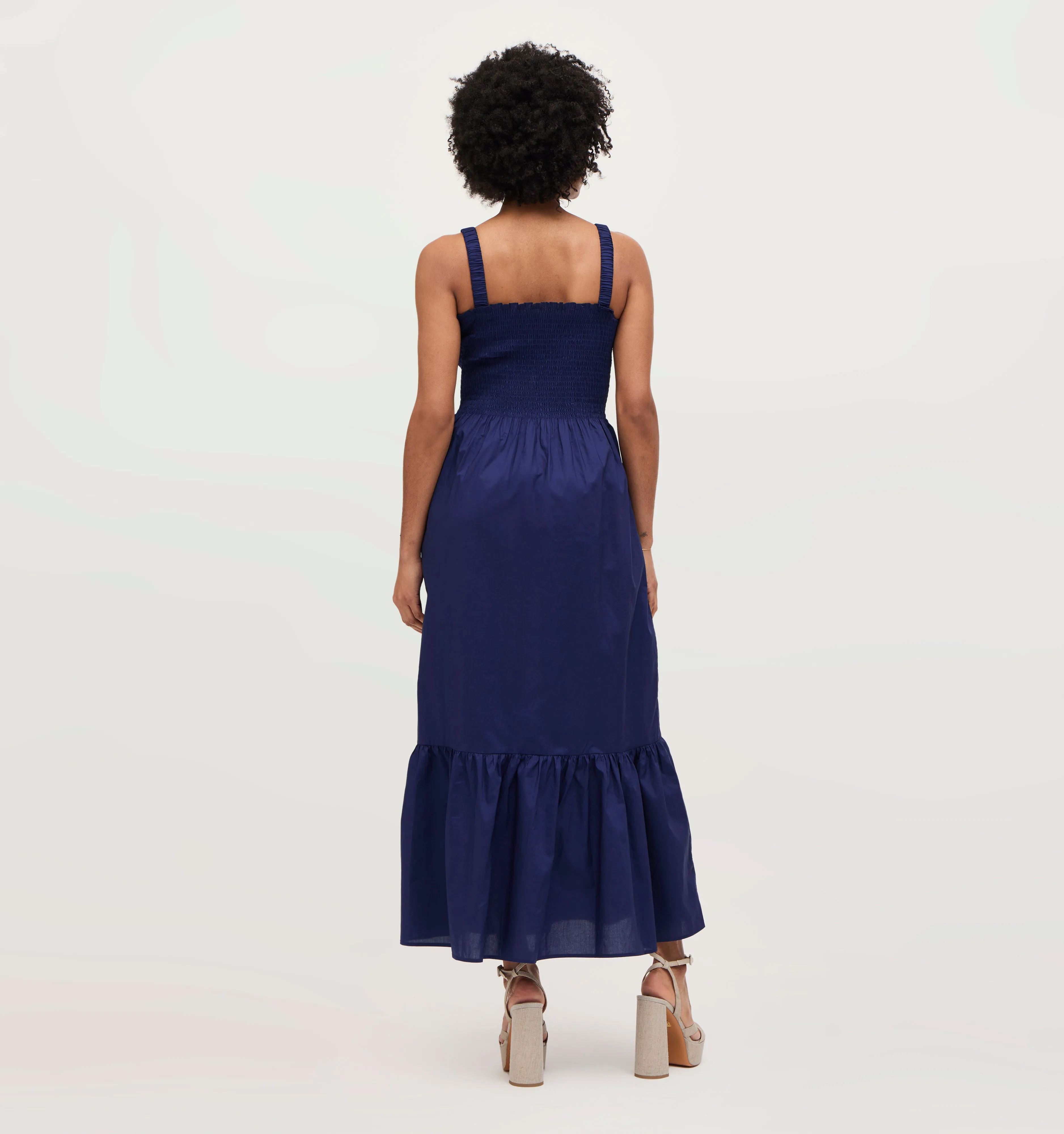 The Anjuli Nap Dress - Navy Cotton