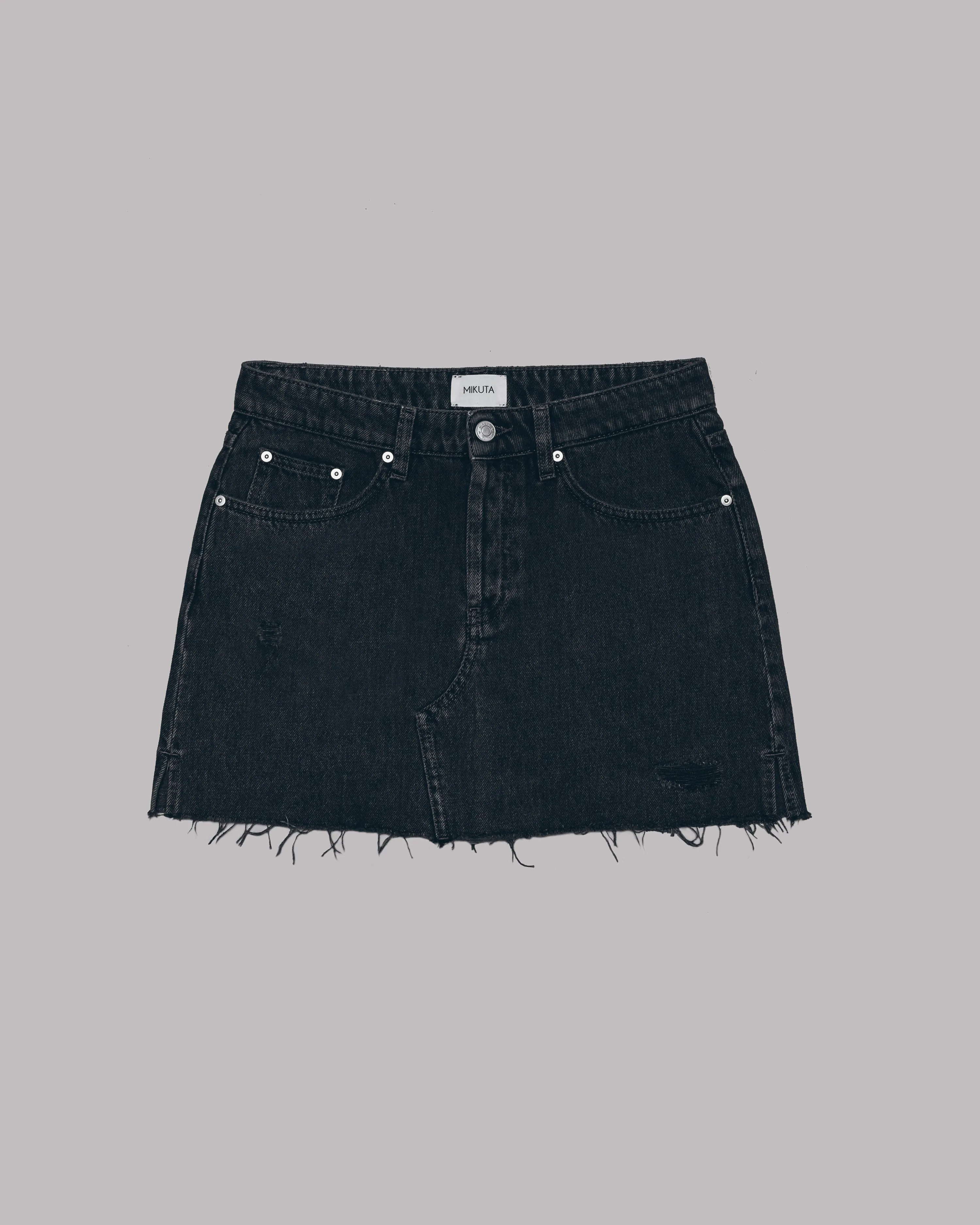 The Black Denim Skirt