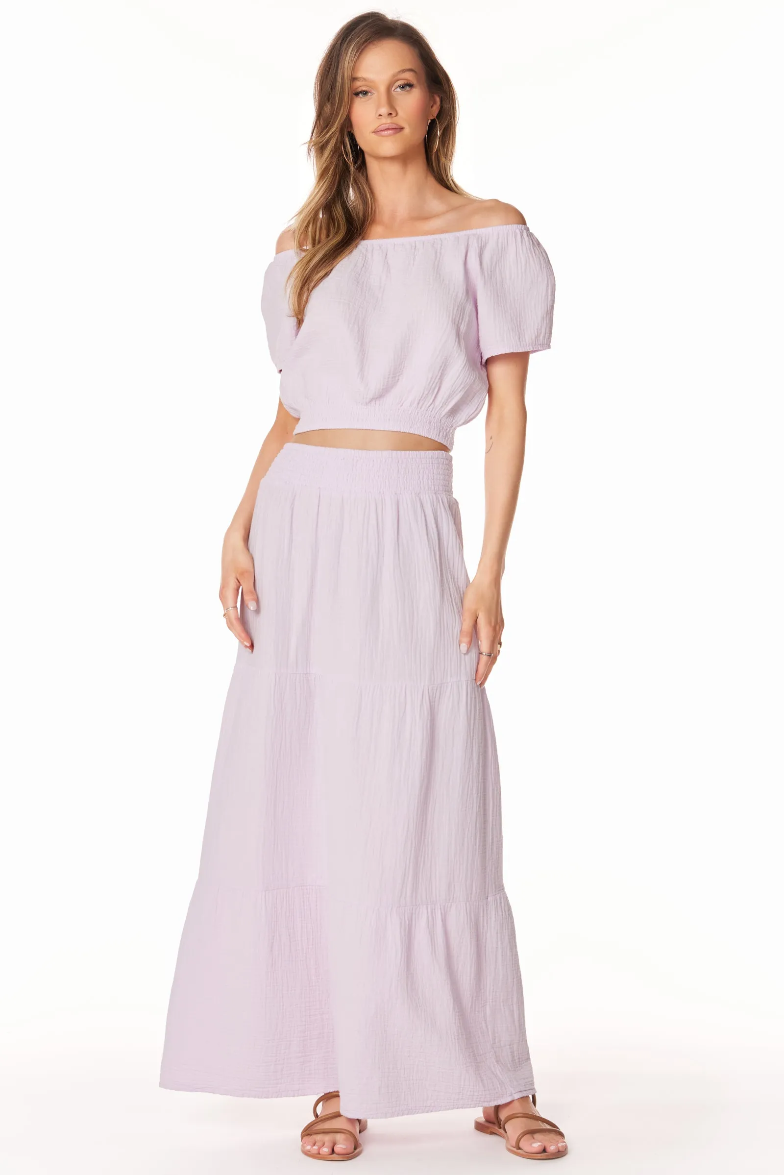 TIERED MAXI SKIRT