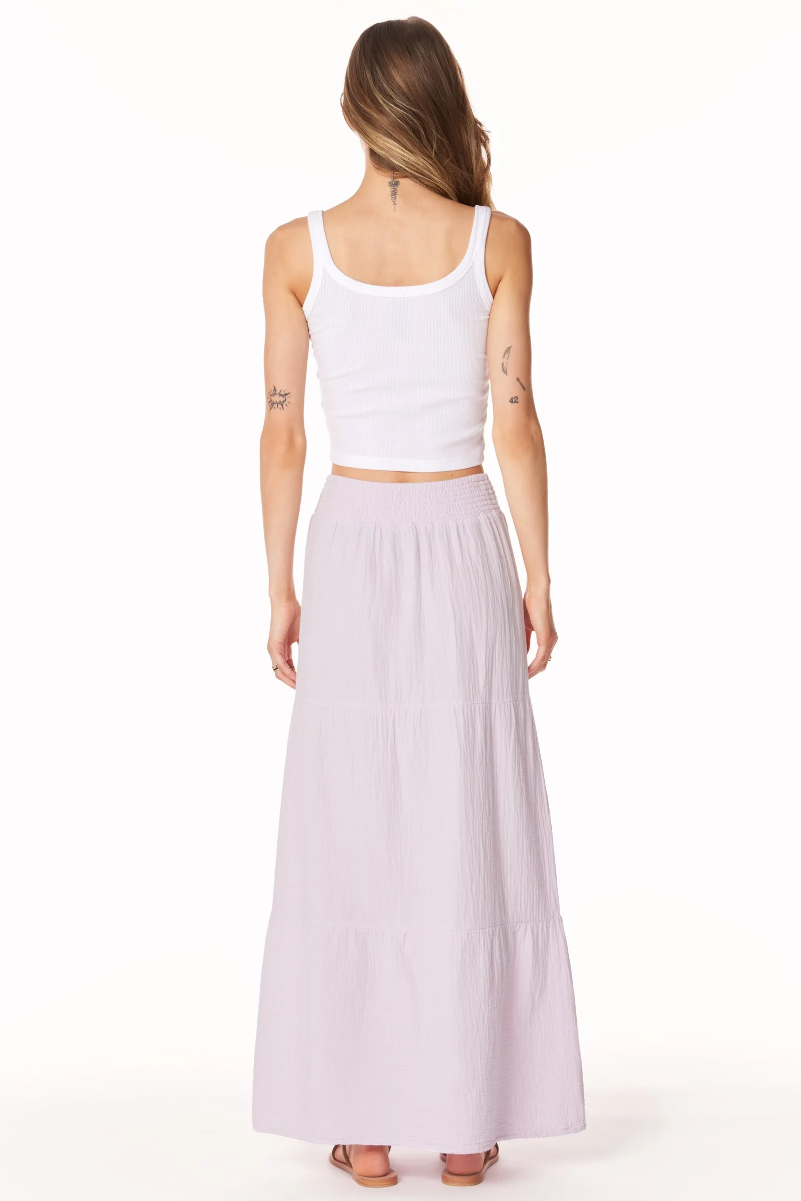 TIERED MAXI SKIRT