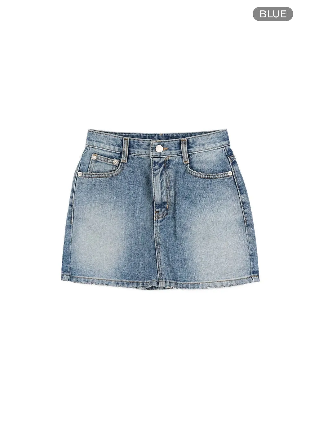 Washed Denim Mini Skirt CM426