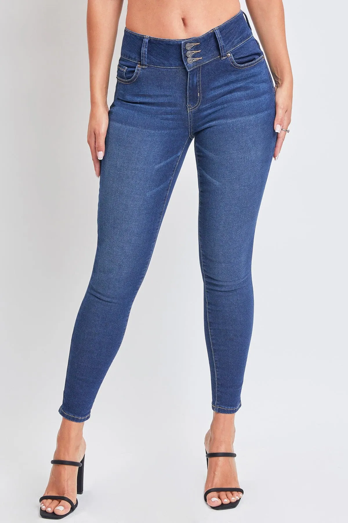 Women's Essential 3 Button Skinny Jeans