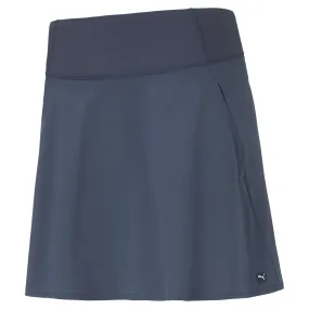 Women's PWRSHAPE Solid Woven Golf Skirt | Dark Denim